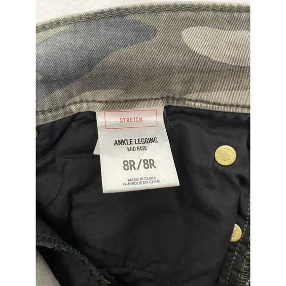 Express, Women's Stretch Ankle Zip Leggings Mid-Rise Size 8 Camou Pants - Picture 9 of 14